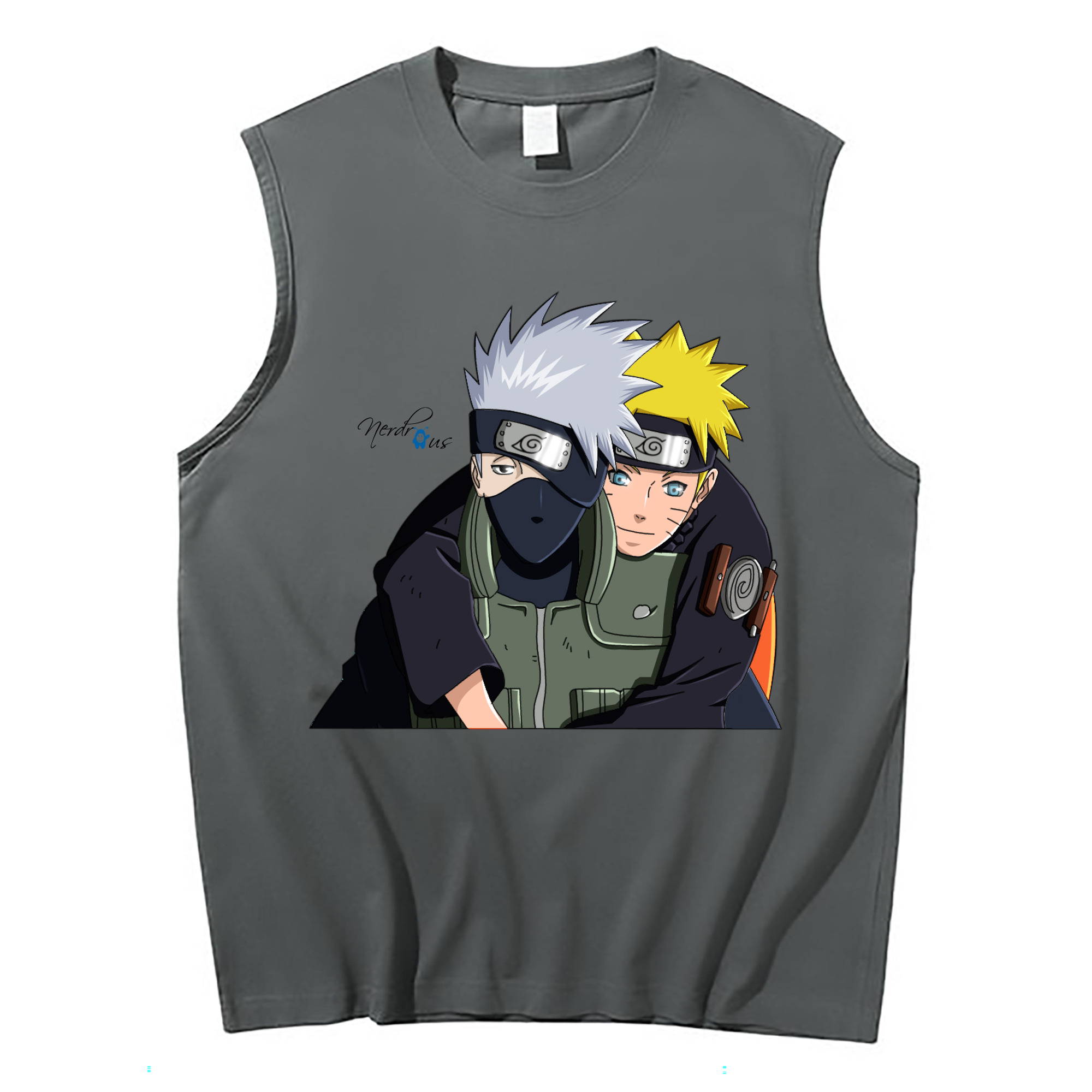 （画像用） NARUTO -ナルト- はたけ カカシ Hatake Kakashi コットン100％タンクトップ（フロントプリント）
